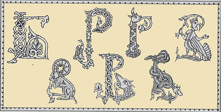 Заглавные буквы рукописей