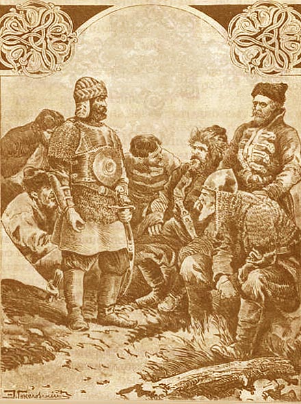Застава богатырская и встреча Ильи Муромца с Жидовином