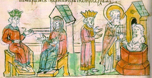 Княгиня Ольга у императора Константина VII