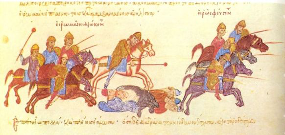 Преследование отступающей русской армии с византийцами