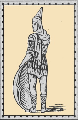 Византийский солдат в чешуйчатом панцире