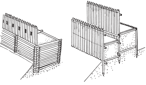 Варианты сложных тыновых оград
