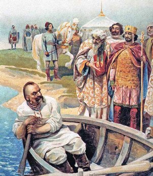 Встреча Святослава с византийским императором Цимисхием на берегу Дуная