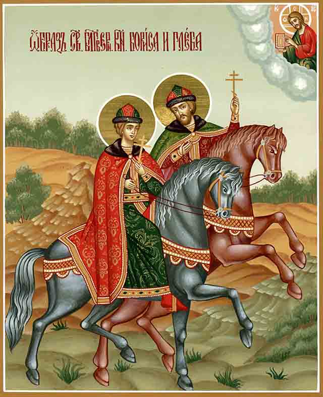 Икона святых Бориса и Глеба